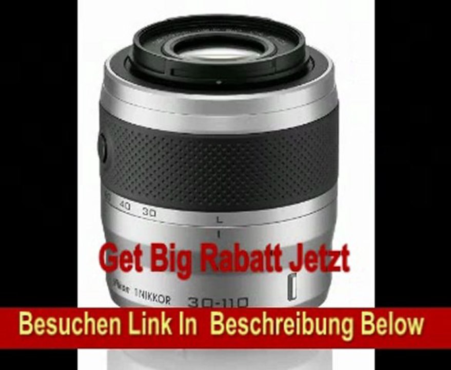 Nikon 1 J1 Systemkamera (10 Megapixel, 7,5 cm (3 Zoll) Display) silber inkl. 1 NIKKOR VR 10-30 mm und VR 30-110 mm Objektive