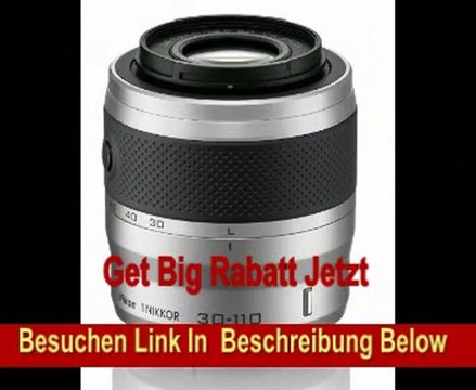 Nikon 1 J1 Systemkamera (10 Megapixel, 7,5 cm (3 Zoll) Display) silber inkl. 1 NIKKOR VR 10-30 mm und VR 30-110 mm Objektive