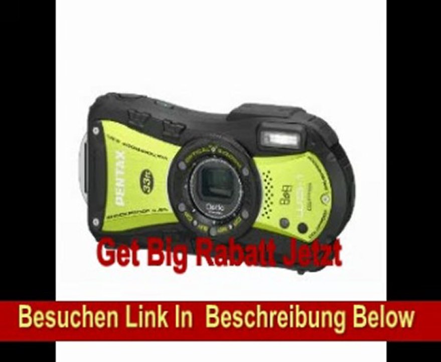 Pentax Optio WG-1 GPS-Digitalkamera (14 Megapixel, 5-fach opt. Zoom, 6,9 cm (2,7 Zoll) Display, bildstabilisiert) grün
