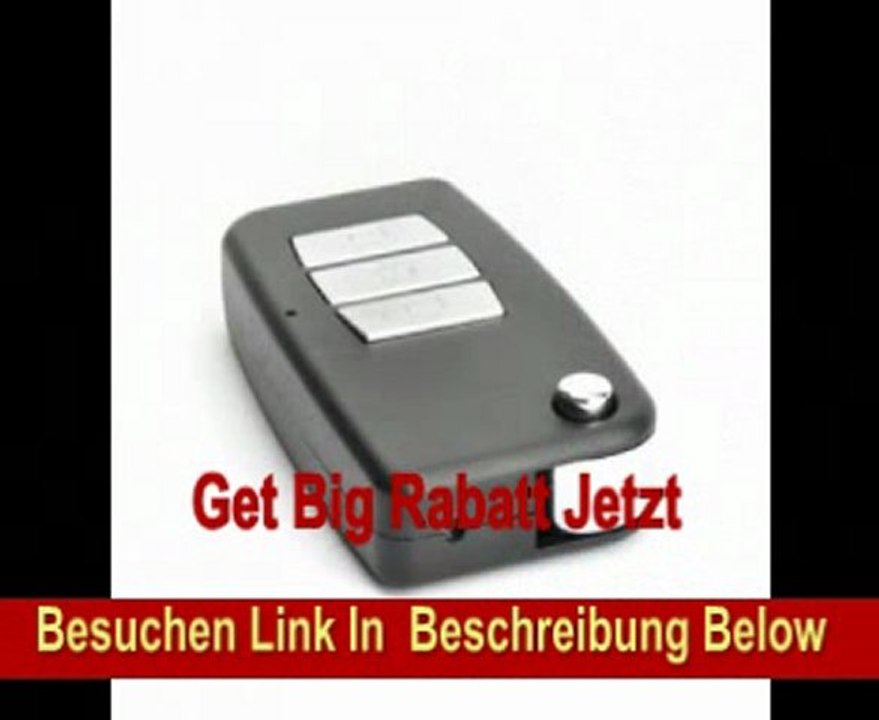 Mini-Spycam in Autoschlüssel-Optik von Kingdiscount mit Sprachaktivierung, Videostart auf Knopfdruck oder bei Geräuschen/Gesprächen, getarnte Kamera, Spionagekamera, Camcorder, Minikamera mit Ton, für Windows und Mac inkl. USB-Kabel - Zum Mitnehmen ideal