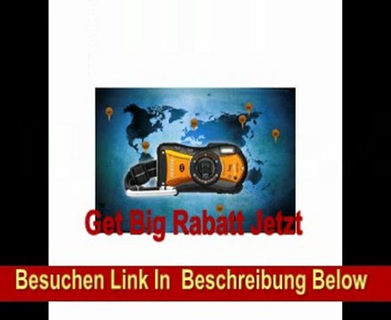 Pentax Optio WG-1 GPS Digitalkamera (14 Megapixel, 5-fach opt. Zoom, 6,9 cm (2,7 Zoll) Display, bildstabilisiert) orange