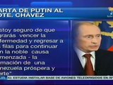 Vladimir Putin desea pronta recuperación a Hugo Chávez