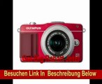 Olympus PEN E-PM2 Systemkamera (16 Megapixel, 7,6 cm (3 Zoll) Touchscreen, bildstabilisiert) Kit inkl. 14-42mm Objekitv rot