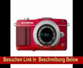 Olympus PEN E-PM2 Systemkamera (16 Megapixel, 7,6 cm (3 Zoll) Touchscreen, bildstabilisiert) Kit inkl. 14-42mm Objekitv rot