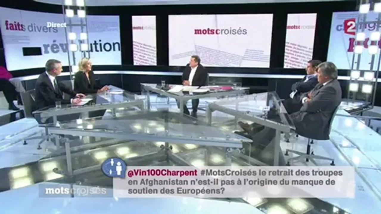 Marine Le Pen dans Mots Croisés 28.01.13 (extraits)