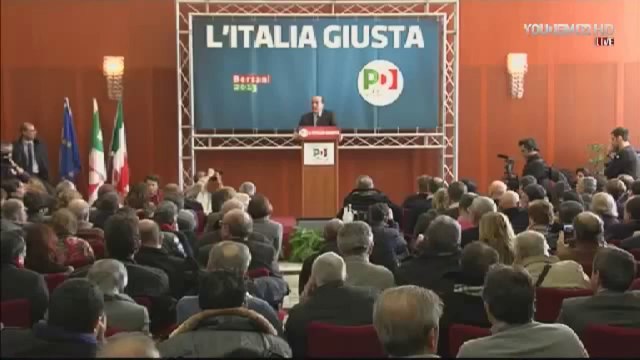 Napoli - L'Italia giusta di Bersani (30.01.13)