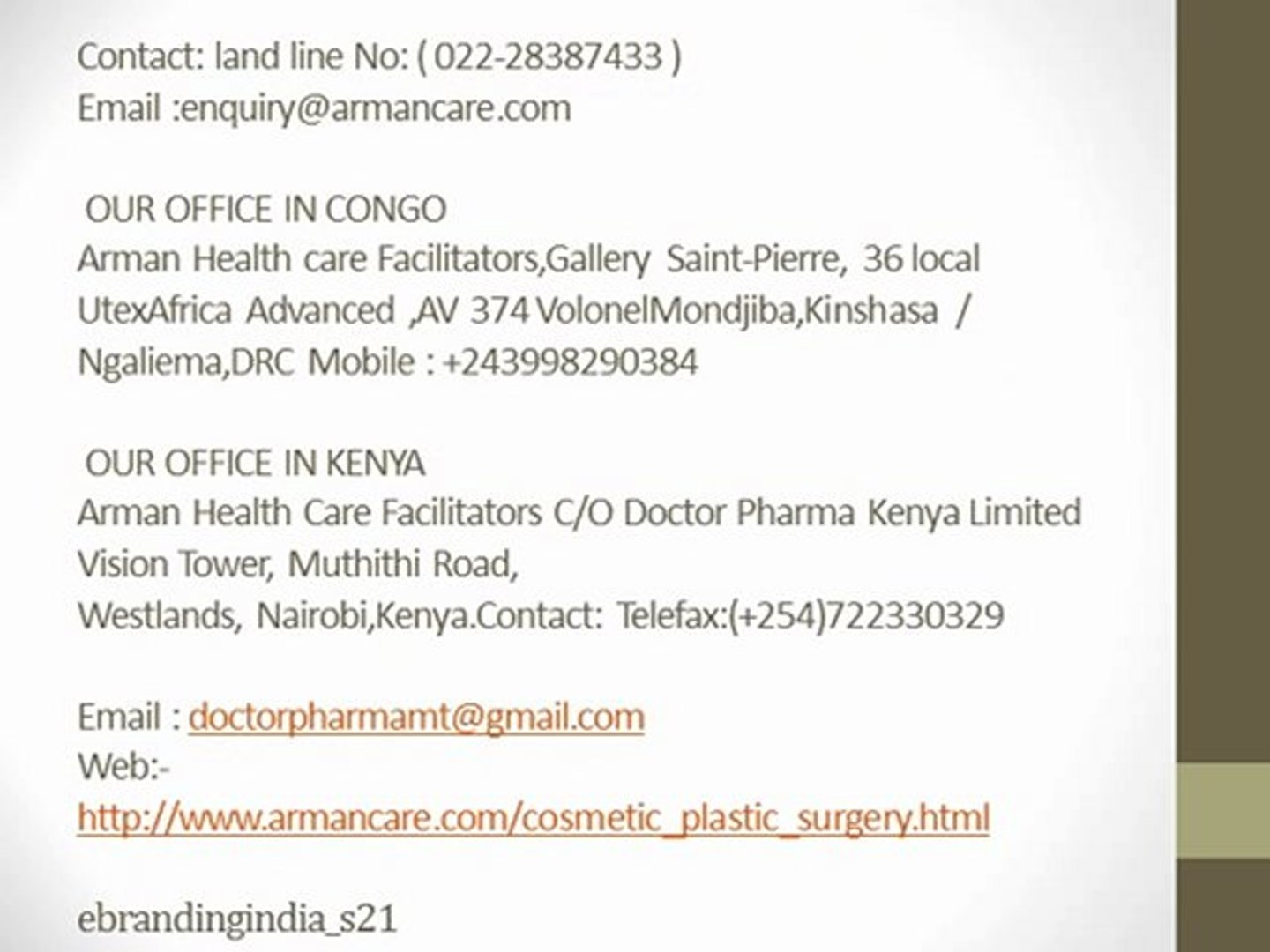 Cosmetic and Plastic Surgery