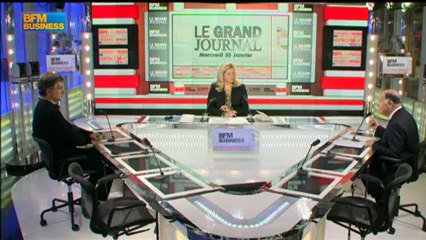 Marc Fiorentino, Christophe Lefort et Georges Pauget - 30 janvier - BFM : Le Grand Journal 3/4
