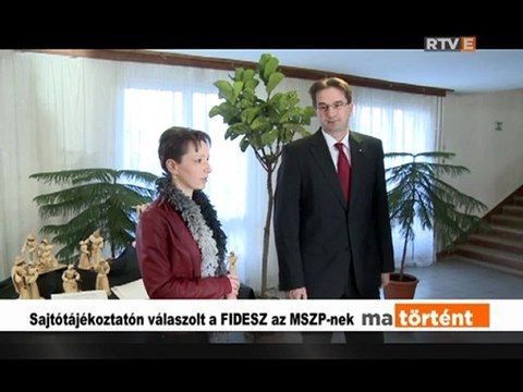 Ma történt Sajtótájékoztatón valaszolt a FIDESZ az MSZP-nek 2013.01.31.