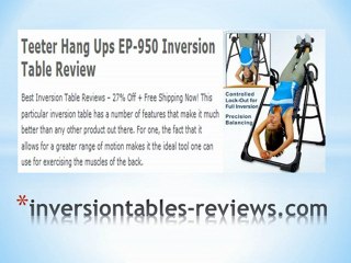 How To Choose The Best Inversion Table