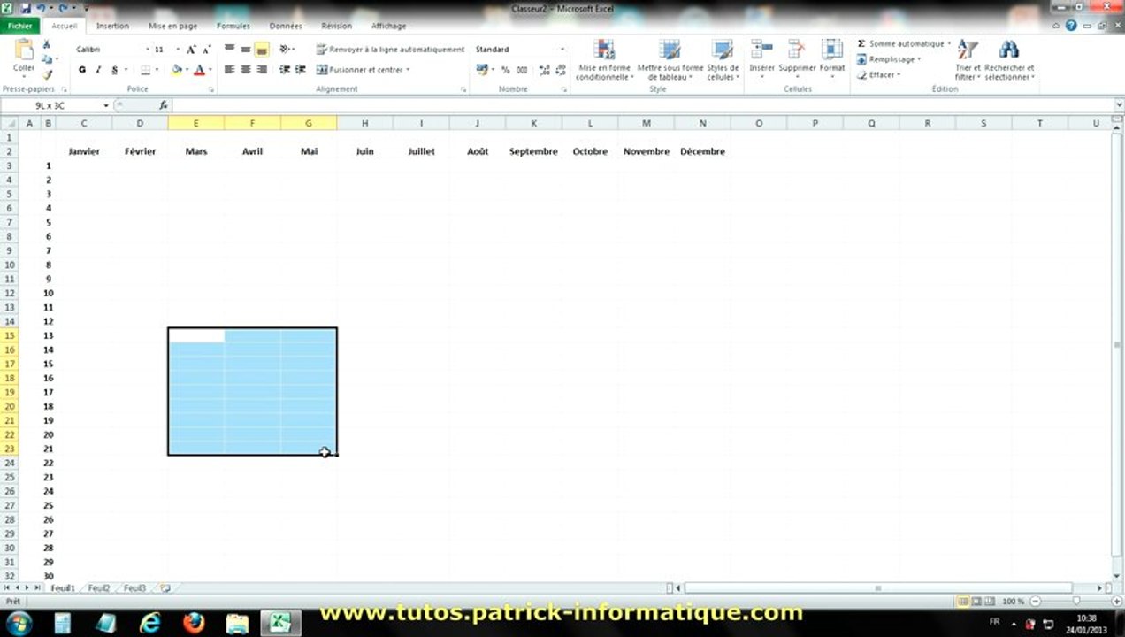 Tuto Excel 2010 - Les bordures - Extrait