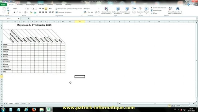 Tuto Excel 2010 - Orientation du texte - Extrait
