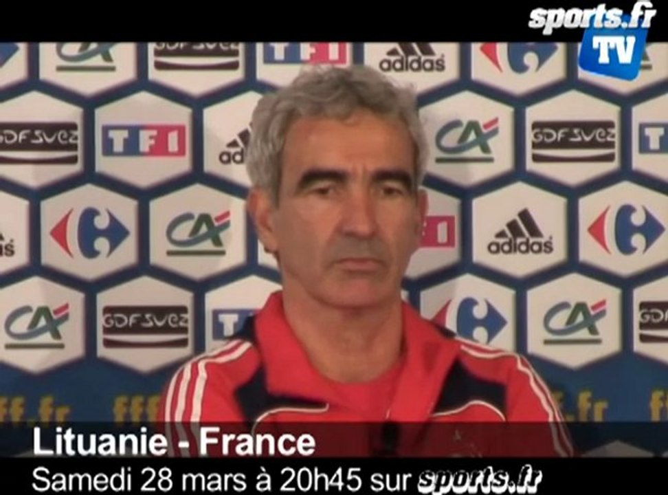 Raymond Domenech et Patrice Evra sur sports.fr avant Lituanie-France