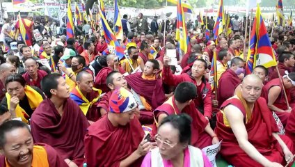 Manifestation de tibétains à New Delhi