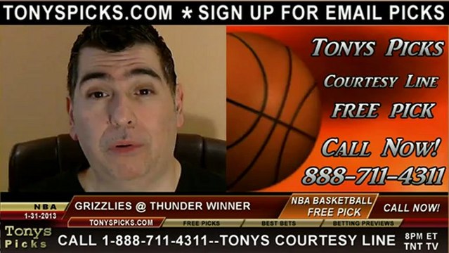 Oklahoma City Thunder versus Memphis Grizzlies Pick Prediction NBA Pro Basketball Odds Preview 1-31-2013