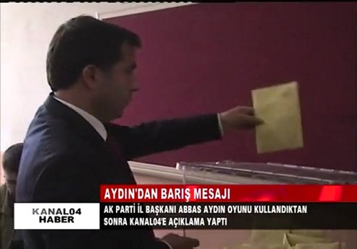 Ak Parti Ağrı İl Başkanı Av.Abbas Aydın Genel Seçim Oyunu Kullandı