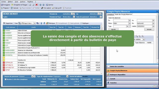 La saisie des congés et des absences - Logiciel EBP Paye PRO [TUTO FLASH]