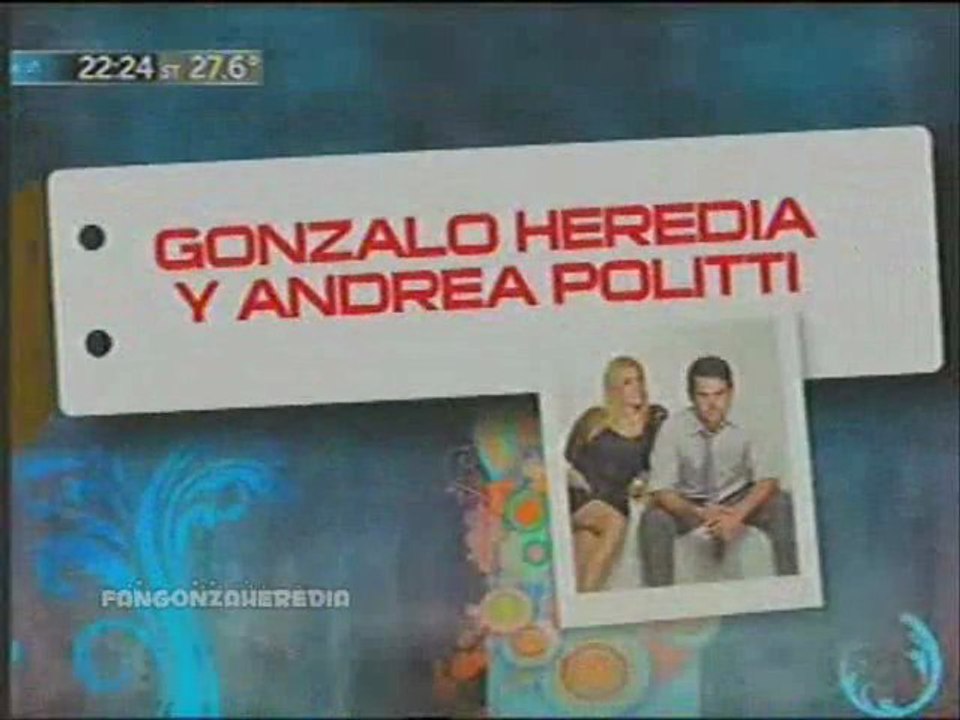 Gonzalo Heredia y Andrea Politti Promo "Agenda Nacional" Hoy  23hs por TN