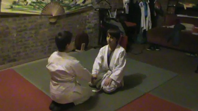 Bunkai suwari waza gedan kosa dori : ikkyo omote kihon