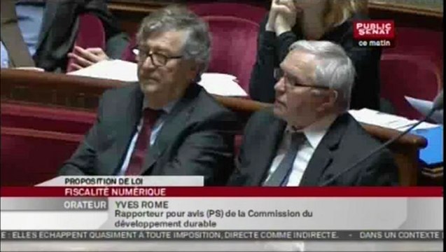 Yves Rome Intervention sur la fiscalité numérique au Sénat le 31 janvier 2013