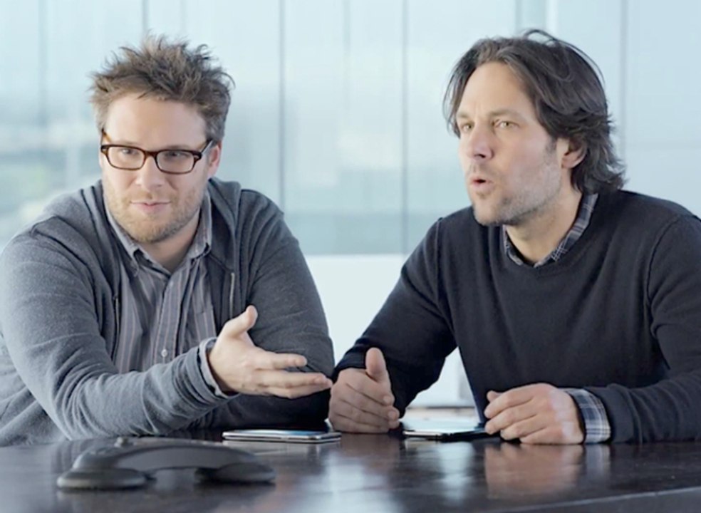 Samsung Super Bowl 2013 Commercial with Seth Rogen & Paul Rudd