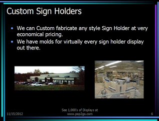 Open Top Vertical Sign Holders