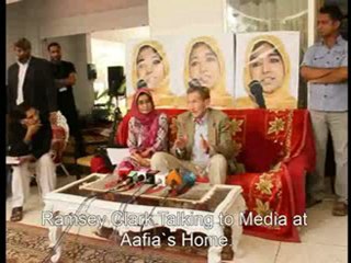 Ramsey Clark Exciting Welcome By aafia Movement at Aafia`s Home