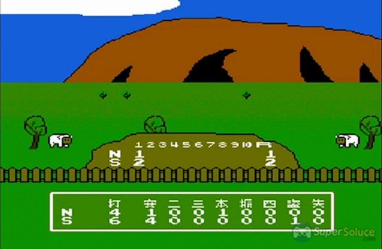 Famista '90 : Extrait de match contre l'ordinateur