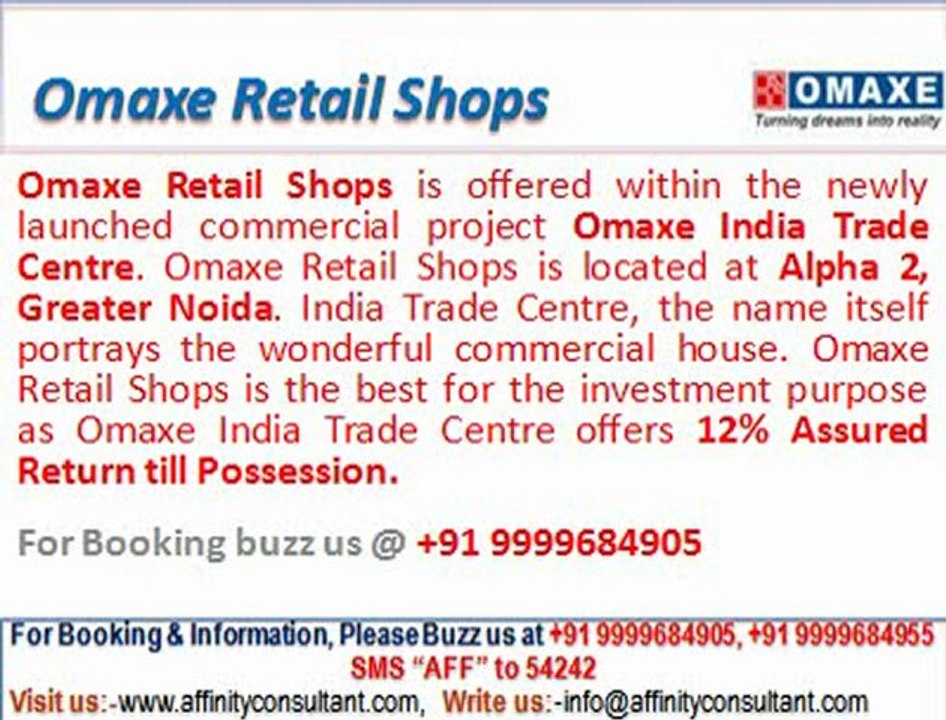 Omaxe Retail Shops Greater Noida
