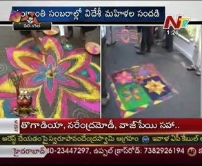 Foreign Womens Enjoying a lot grand Sankranti @ Warangal