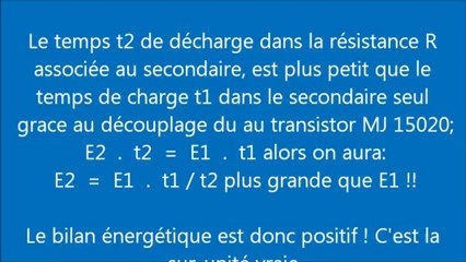 Energie libre sur-unitaire , moindre action de Maupertuis