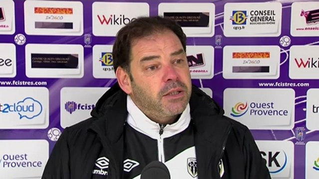 Conférence de presse FC Istres - Angers SCO : José PASQUALETTI (FCIOP) - Stéphane MOULIN (SCO) - saison 2012/2013