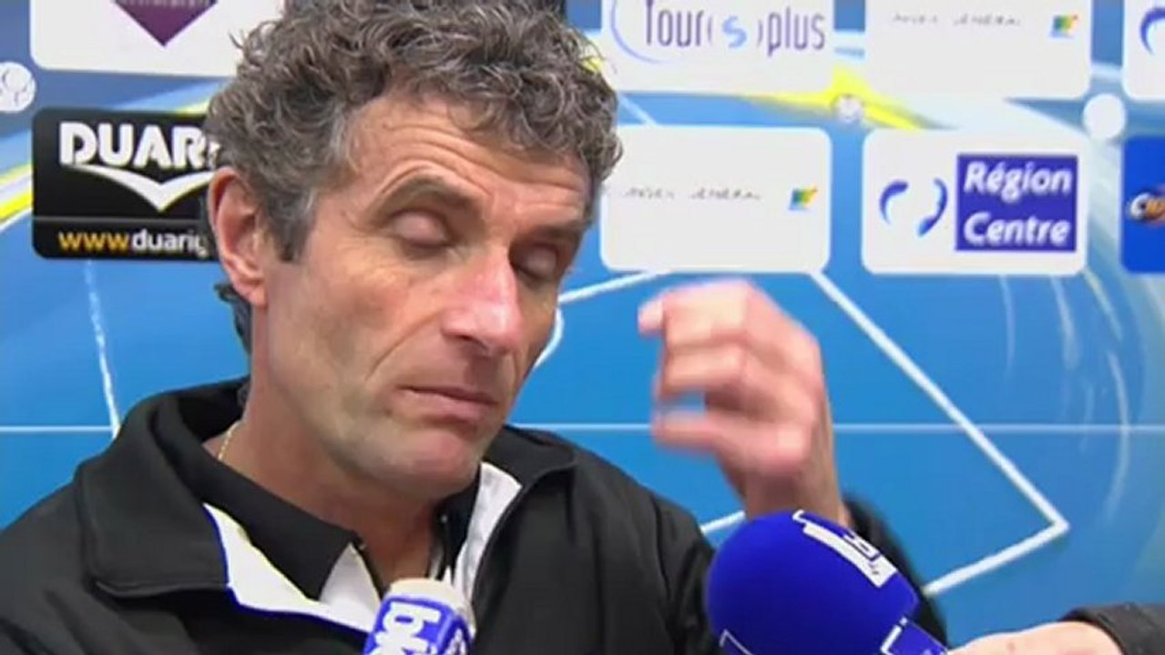 Conférence de presse Tours FC - Châteauroux : Bernard BLAQUART (TOURS) - Didier THOLOT (LBC) - saison 2012/2013