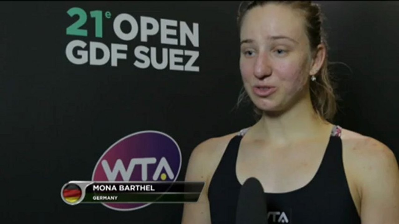 Mona Barthel nach dem Sieg über Bartoli