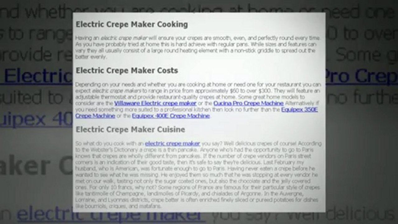 Crepe Machines