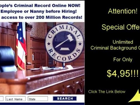 Check Criminal Background Records For Almost Free