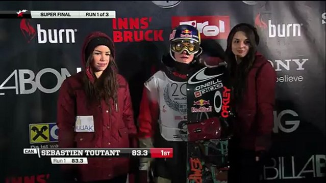 Sebastien Toutant - 2nd place at Billabong Air & Style Innsbruck 2013 Superfinals