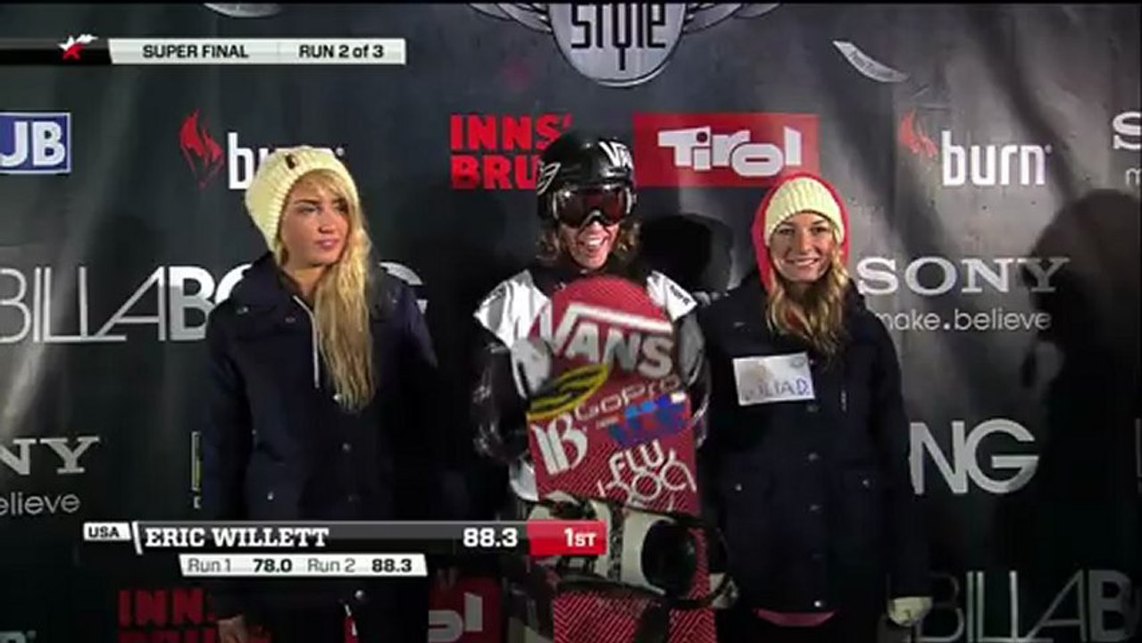 Eric Willett - Winner of the Billabong Air & Style Innsbruck 2013