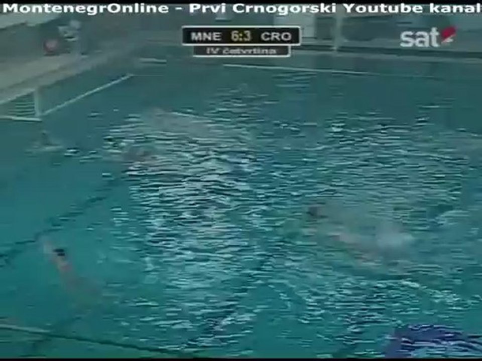 Crna Gora vs Hrvatska - 3 i 4 četvrtina (svjetska liga vaterpolo 2/2/2013 ...radio televizija crne gore)