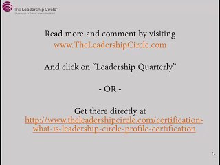 Become a Certified Leadership Circle Profile Expert 🌟