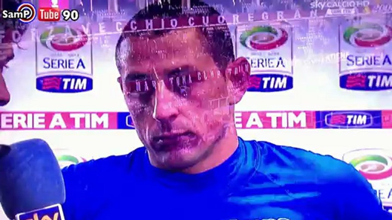 SampTube90 - Intervista ad Angelo Palombo dopo Torino - Sampdoria 0-0 - Sky Sport HD