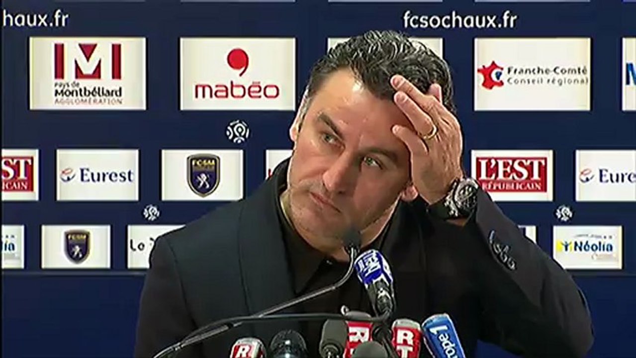 Conférence de presse FC Sochaux-Montbéliard - AS Saint-Etienne : Eric HELY (FCSM) - Christophe  GALTIER (ASSE) - saison 2012/2013