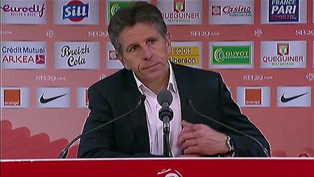 Conférence de presse Stade Brestois 29 - OGC Nice : Landry CHAUVIN (SB29) - Claude PUEL (OGCN) - saison 2012/2013