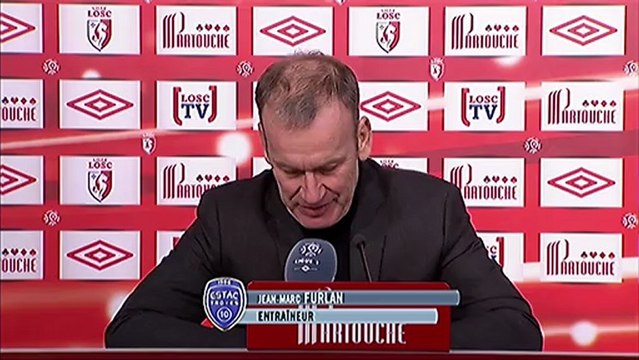 Conférence de presse LOSC Lille - ESTAC Troyes : Rudi GARCIA (LOSC) - Jean-Marc FURLAN (ESTAC) - saison 2012/2013