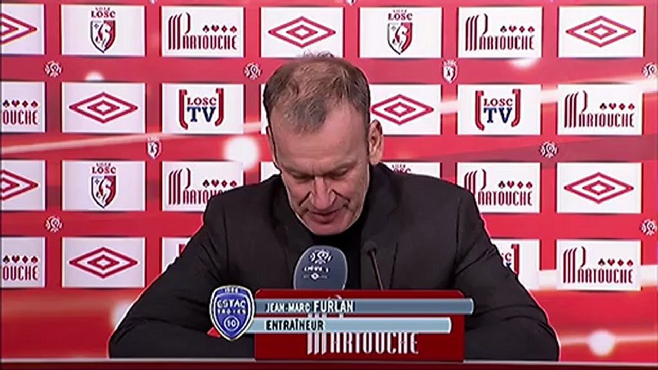 Conférence de presse LOSC Lille - ESTAC Troyes : Rudi GARCIA (LOSC) - Jean-Marc FURLAN (ESTAC) - saison 2012/2013