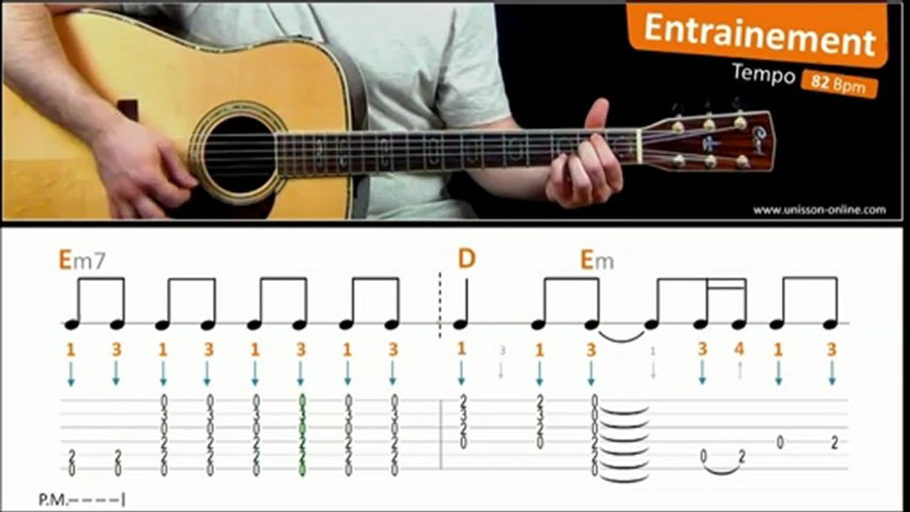 Jouer Heart of gold à la guitare - Entraînements à différentes vitesses