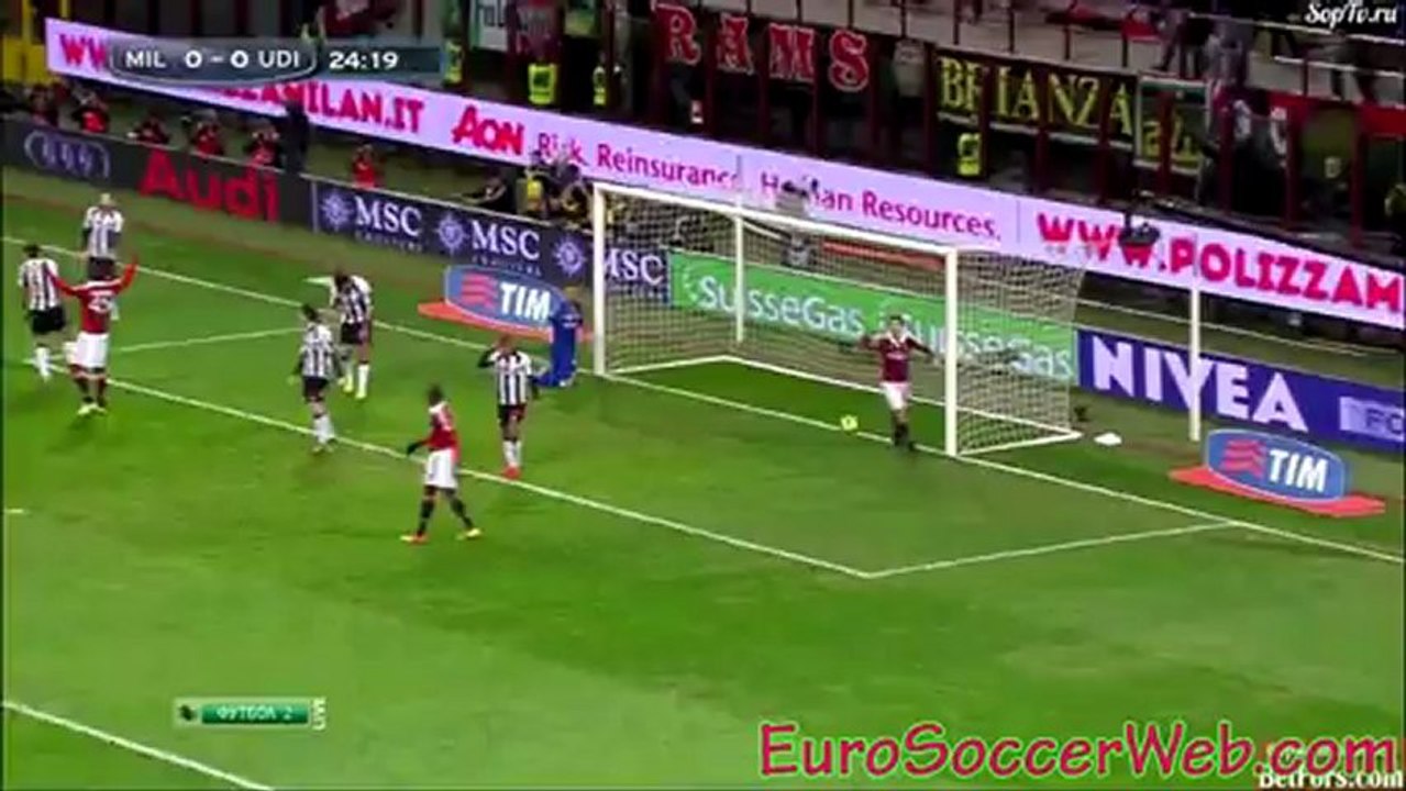 Balotelli First Goal  for Milan