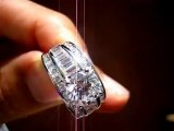 Real Brilliance Brilliant & Baquette Cut Diamond Simulant Ring