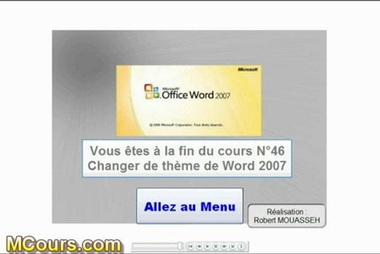 Tutoriel WORD 2007: Cours N°46 Comment Changer de Thème de Word