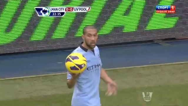 Футбол. Чемпионат Англии. 25 тур. Манчестер Сити-Ливерпуль. 1 тайм (03.02.2013)